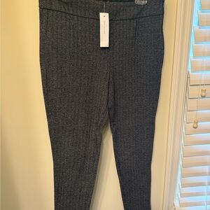 Ann Taylor Charcoal Herringbone Pants